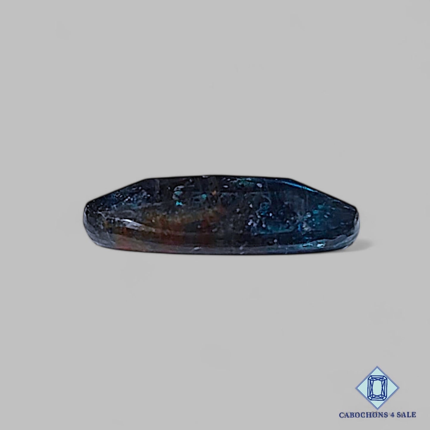Natural Moss Teal Blue Kyanite Gemstone Oval Rose Cut 14*8*3mm from Brazil available for sale