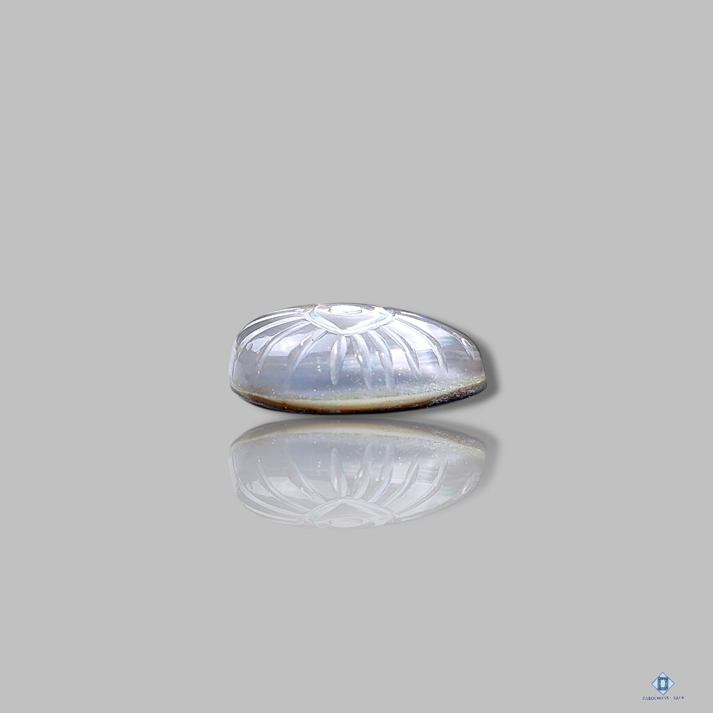 Mother Of Pearl + Crystal Quartz Pear Carvings