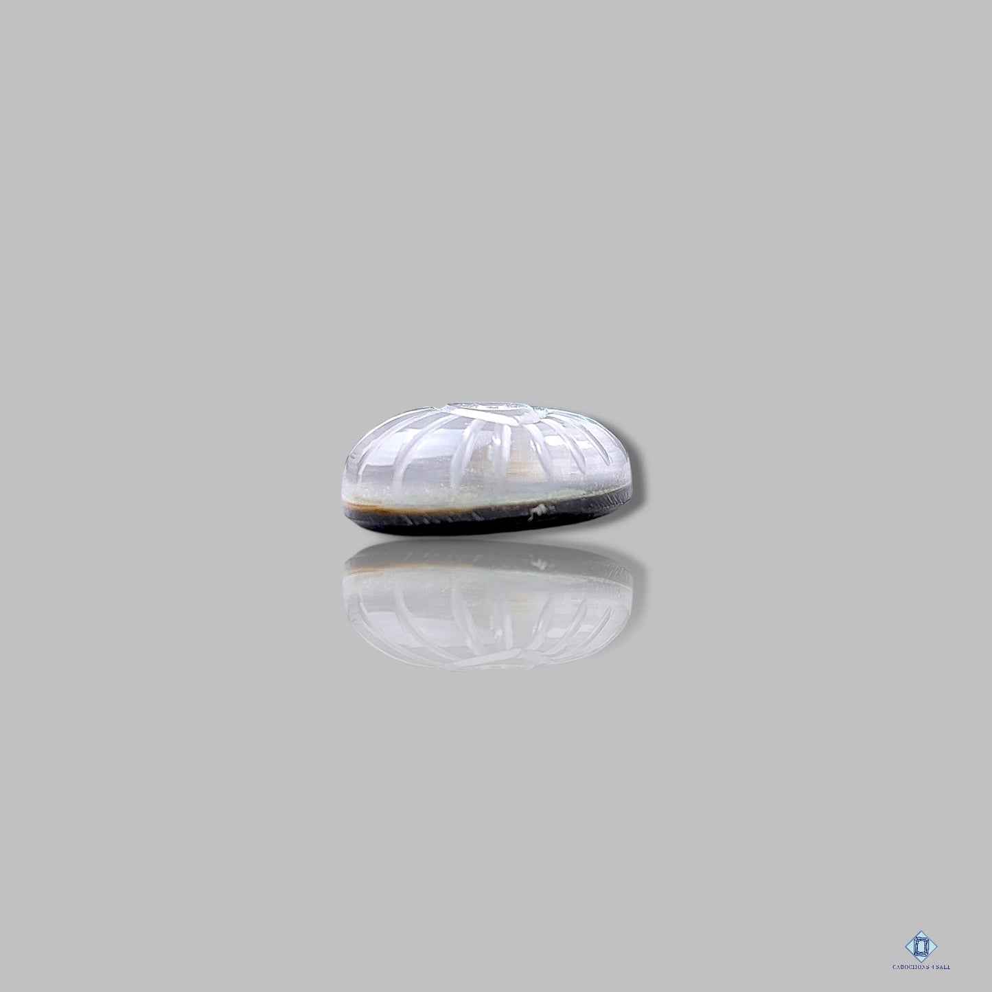 Mother Of Pearl + Crystal Quartz Doublets Eye Carvings