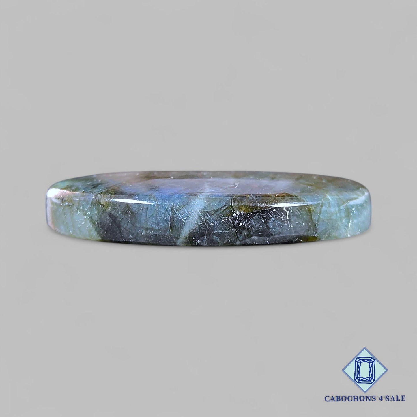 Natural Multi color Labradorite Gemstone Oval Cabochons 42*31*7mm from Madagascar available for sale