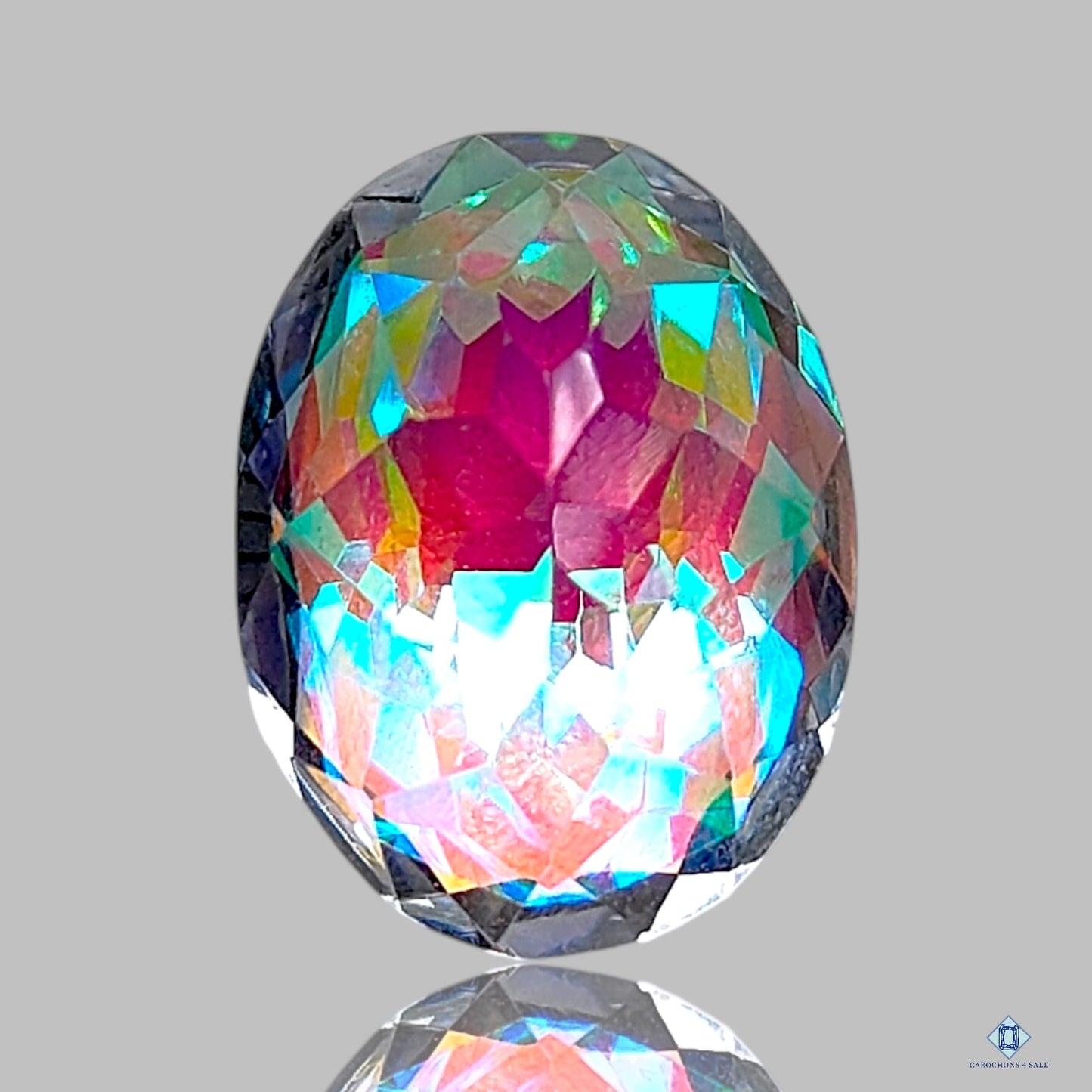 Cristal místico ovalado de todos los cortes