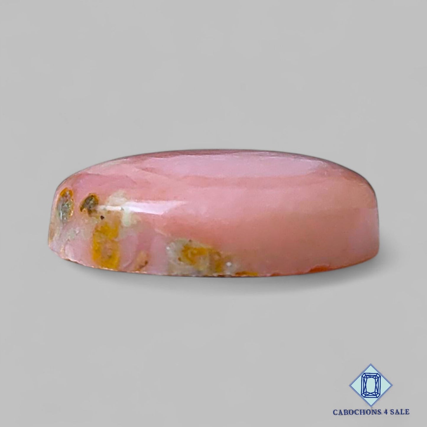 Natural Pink Opal Gemstone Round Cabochons 21*6mm from Peru available for sale
