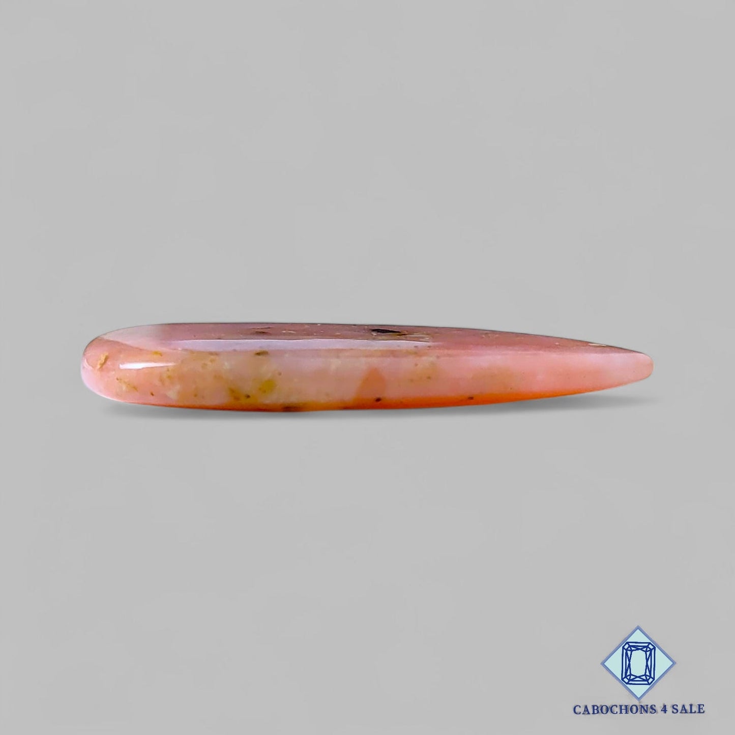 Cabujones de ópalo rosa natural en forma de pera, 40 x 22 x 4 mm, de Perú, disponibles para la venta.