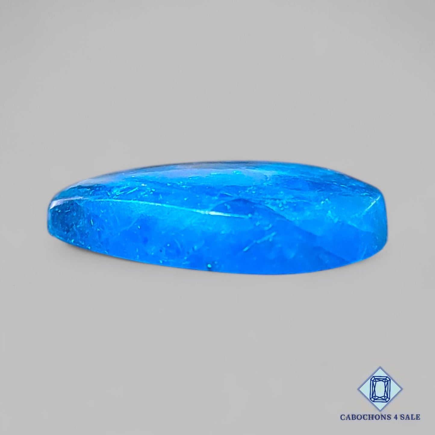 Natural Neon Apatite Gemstone Pear Cabochons 21*22*5mm from Brazil available for sale