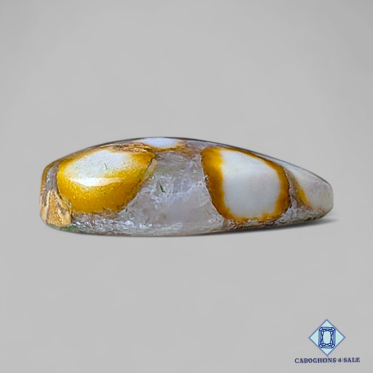 Cabujones de jaspe oceánico natural en forma de pera de 25 x 20 x 7 mm de Madagascar, disponibles para la venta.