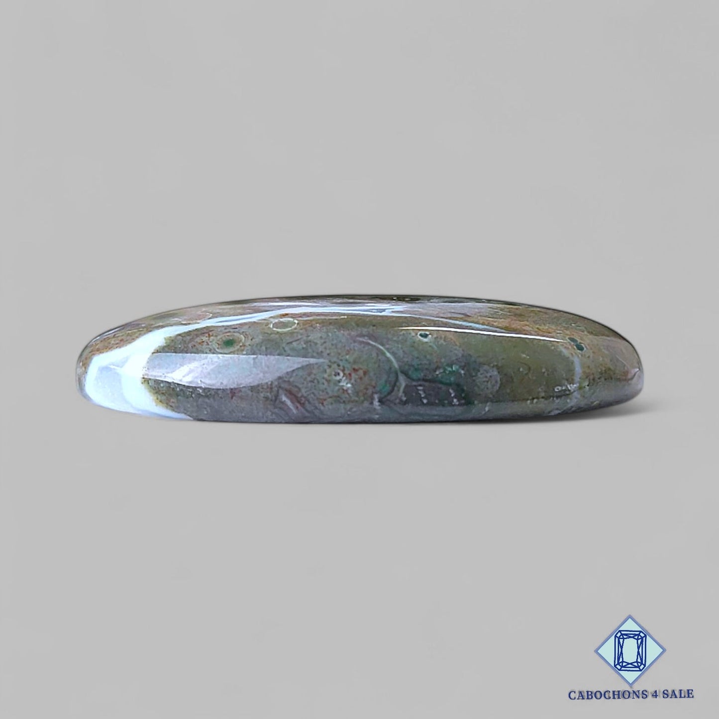 Natural Ocean Jasper Gemstone Oval Cabochons 34*21*6mm from Madagascar available for sale