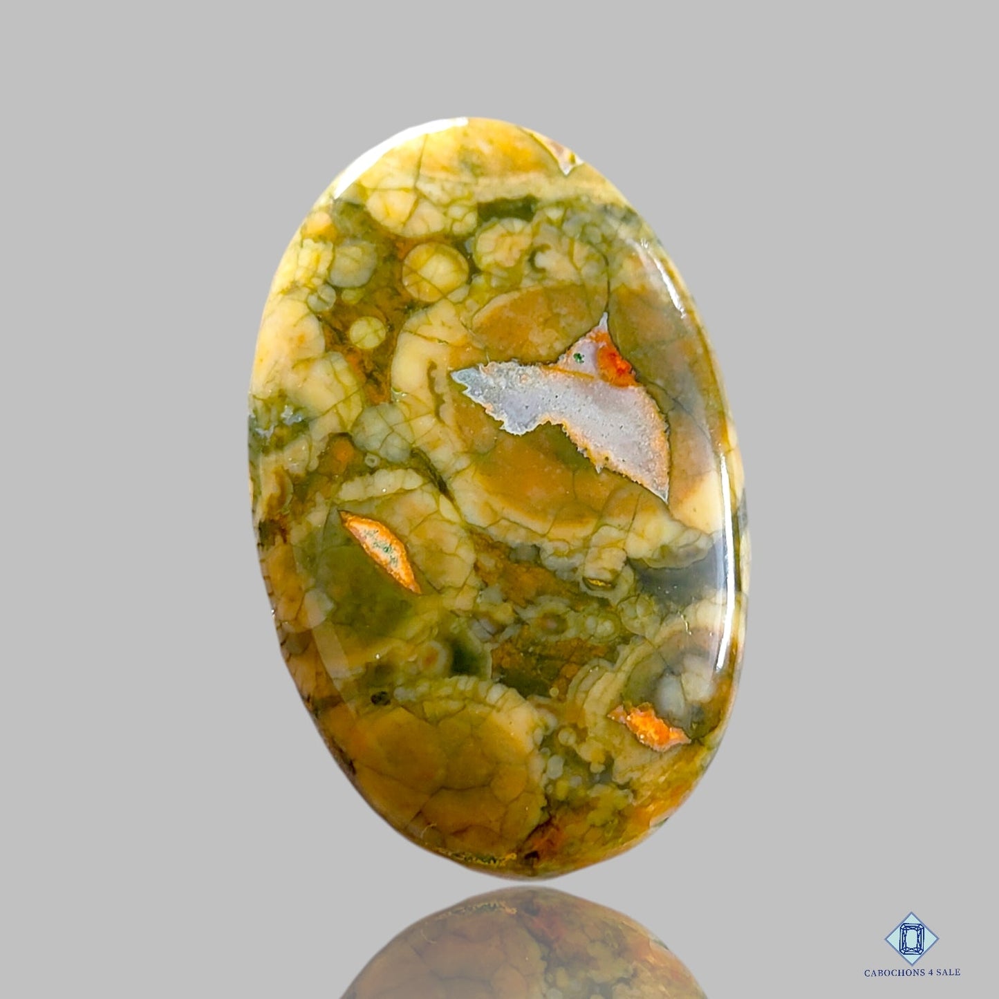 Fruit Jasper Oval Cabochons
