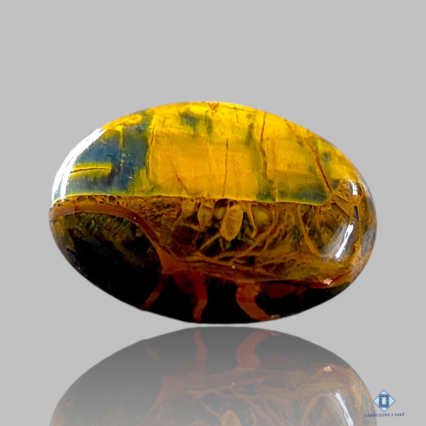 Cabujones ovalados de nellita pietersita