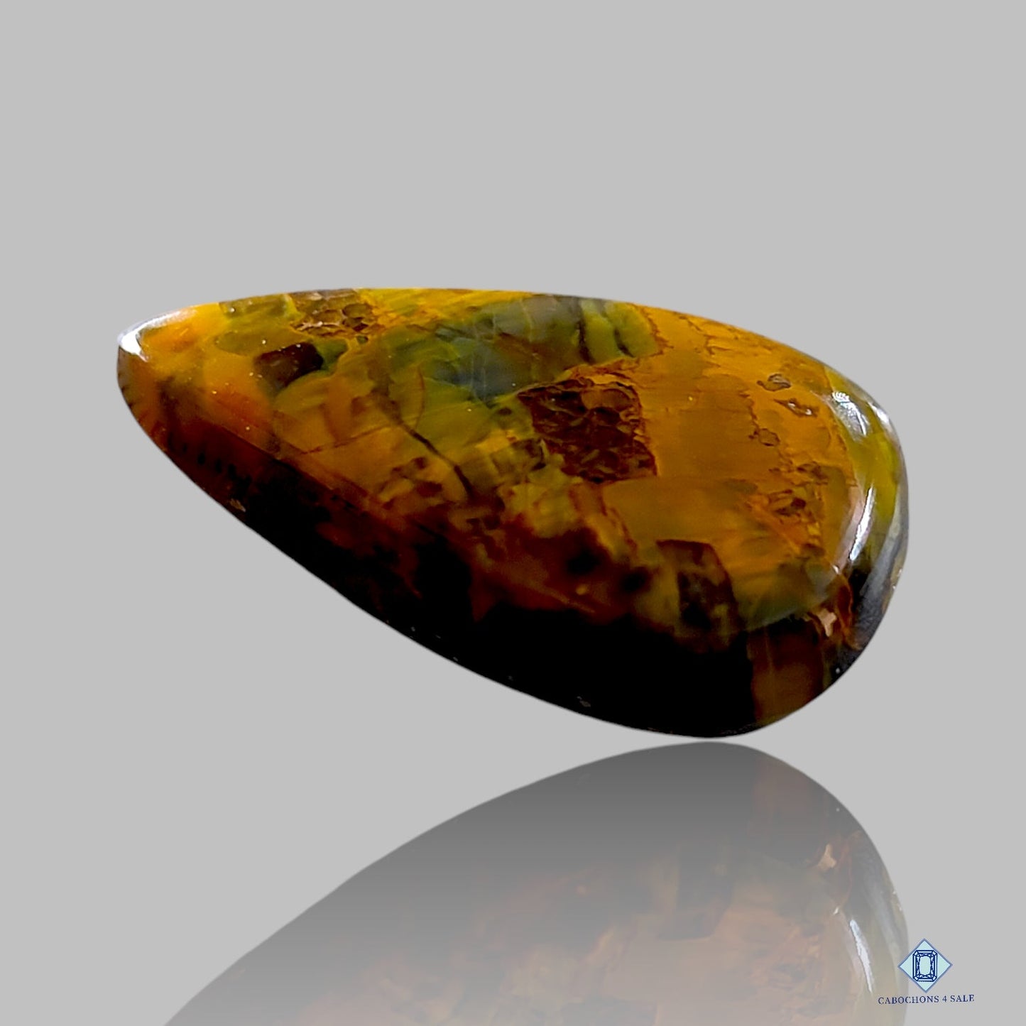 Cabujones de pera de nellita pietersita