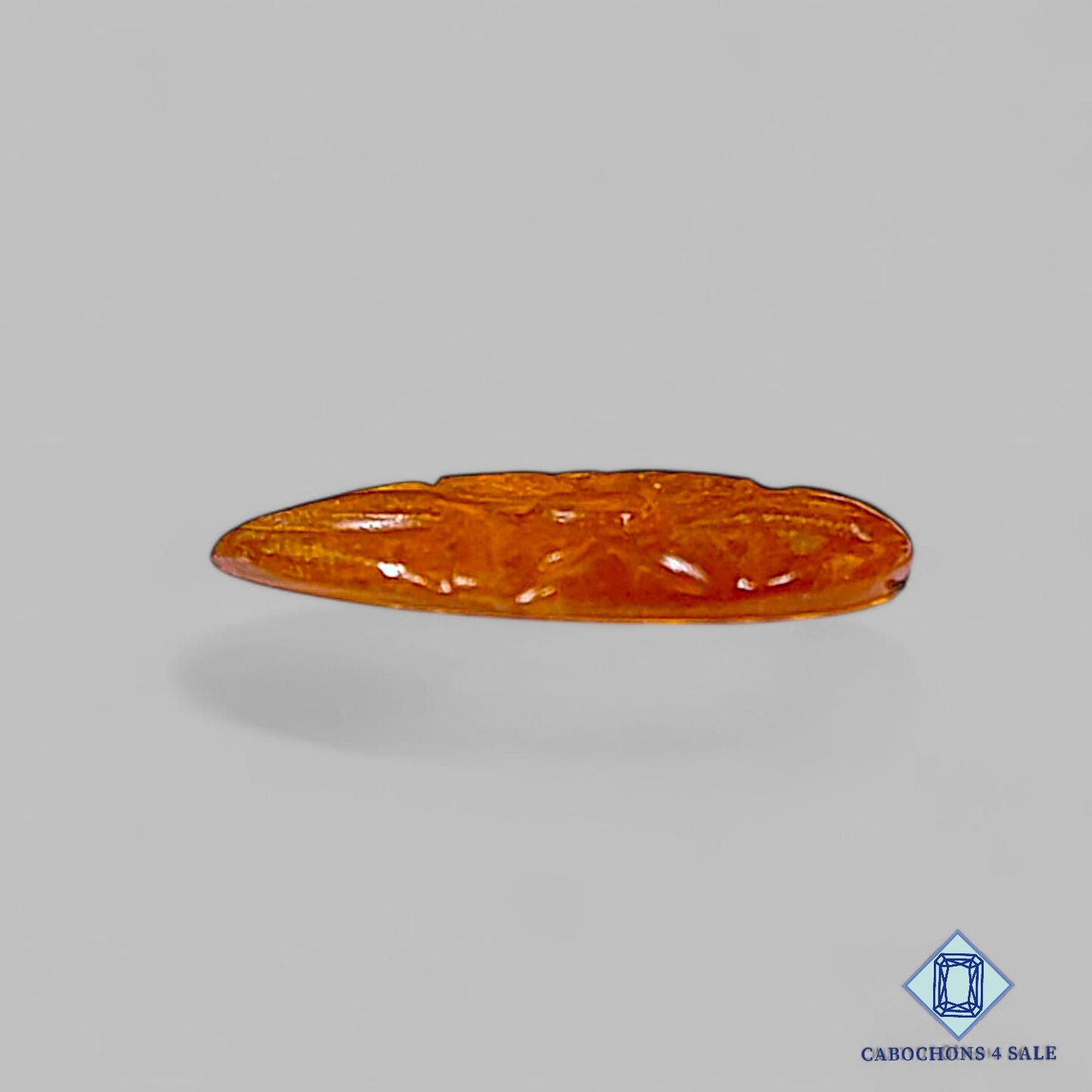 Natural Orange Kyanite Gemstone Pear Carvings 14*10*1mm from Brazil available for sale