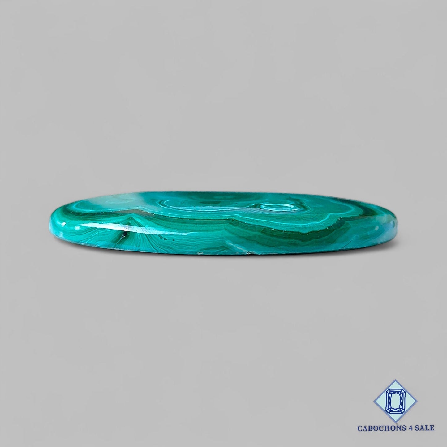 Natural Orbicular Malachite Gemstone Oval Cabochons 45*34*4mm from Namibia available for sale