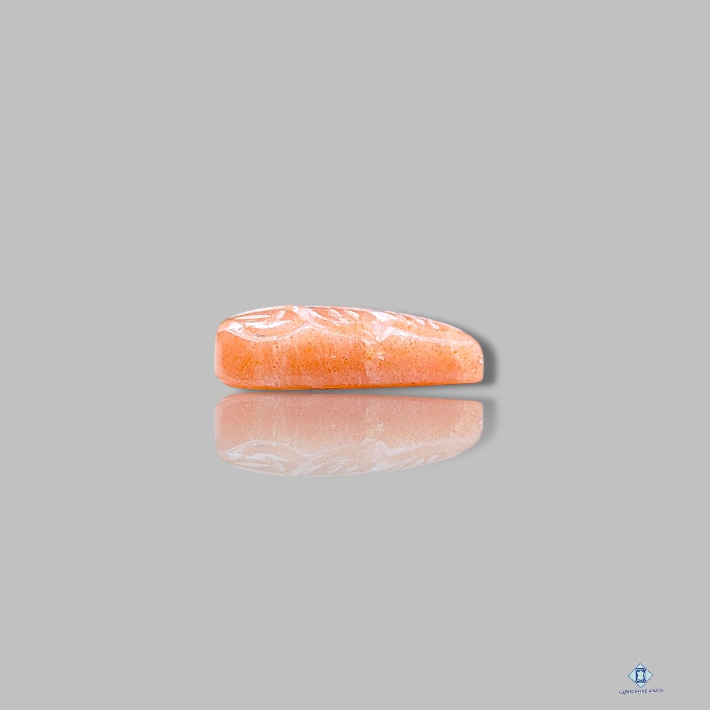 Peach Moonstone Pear Carvings