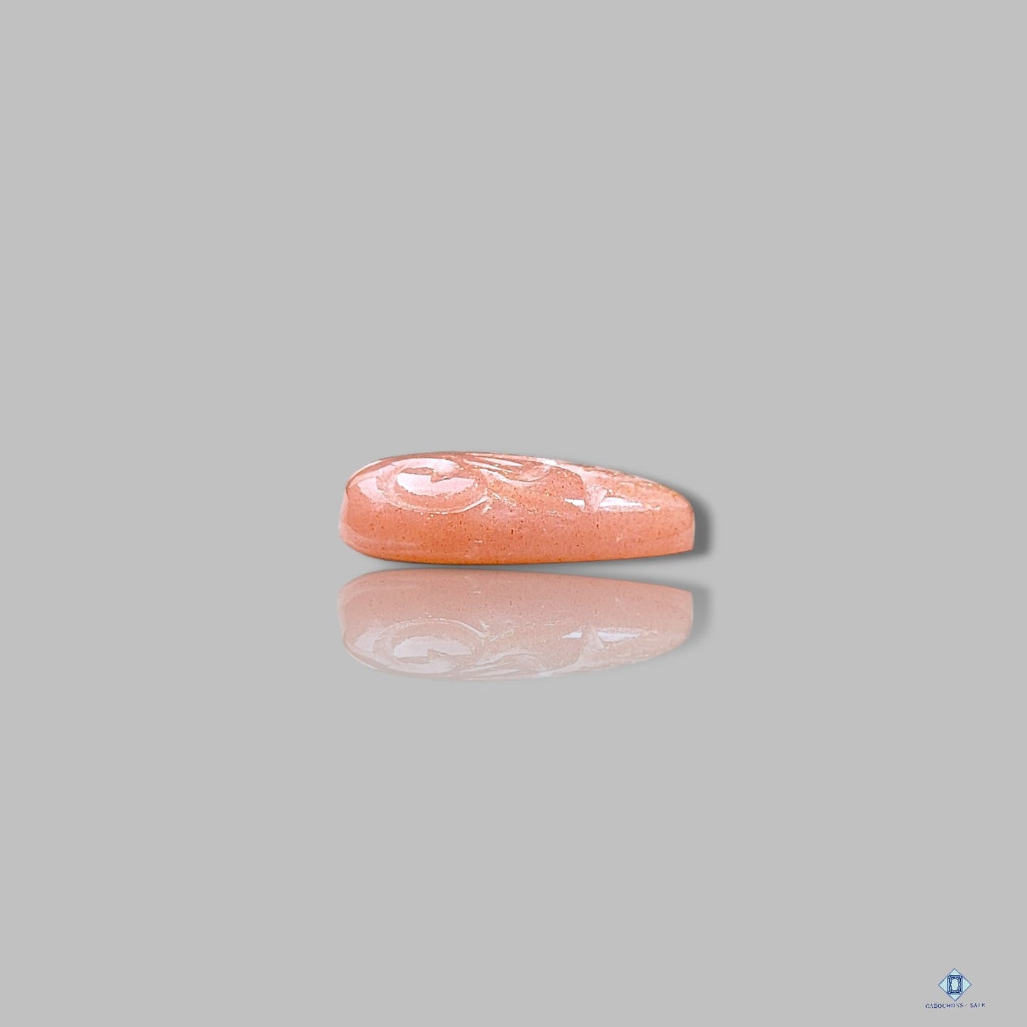 Peach Moonstone Pear Carvings