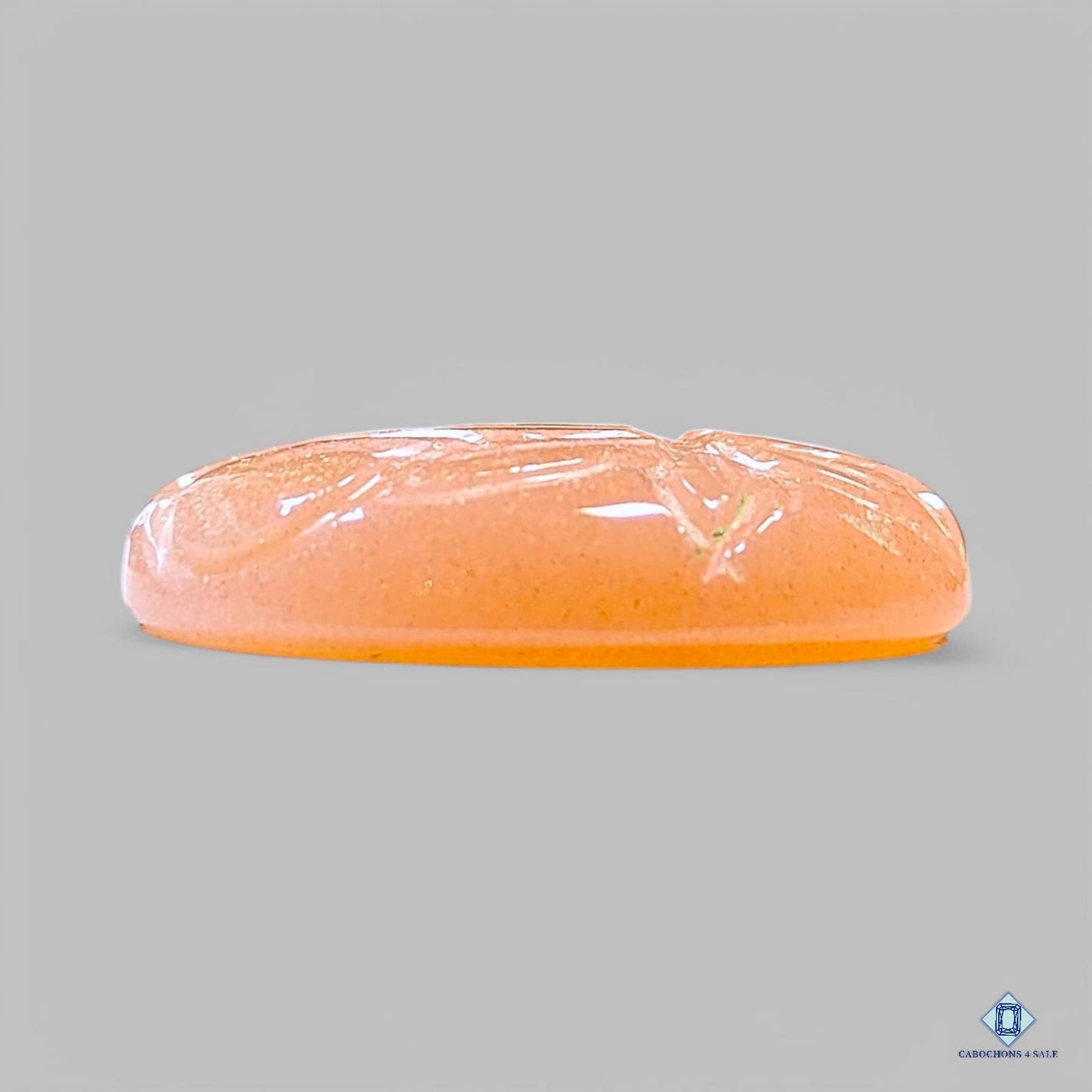 Peach Moonstone Oval Carvings