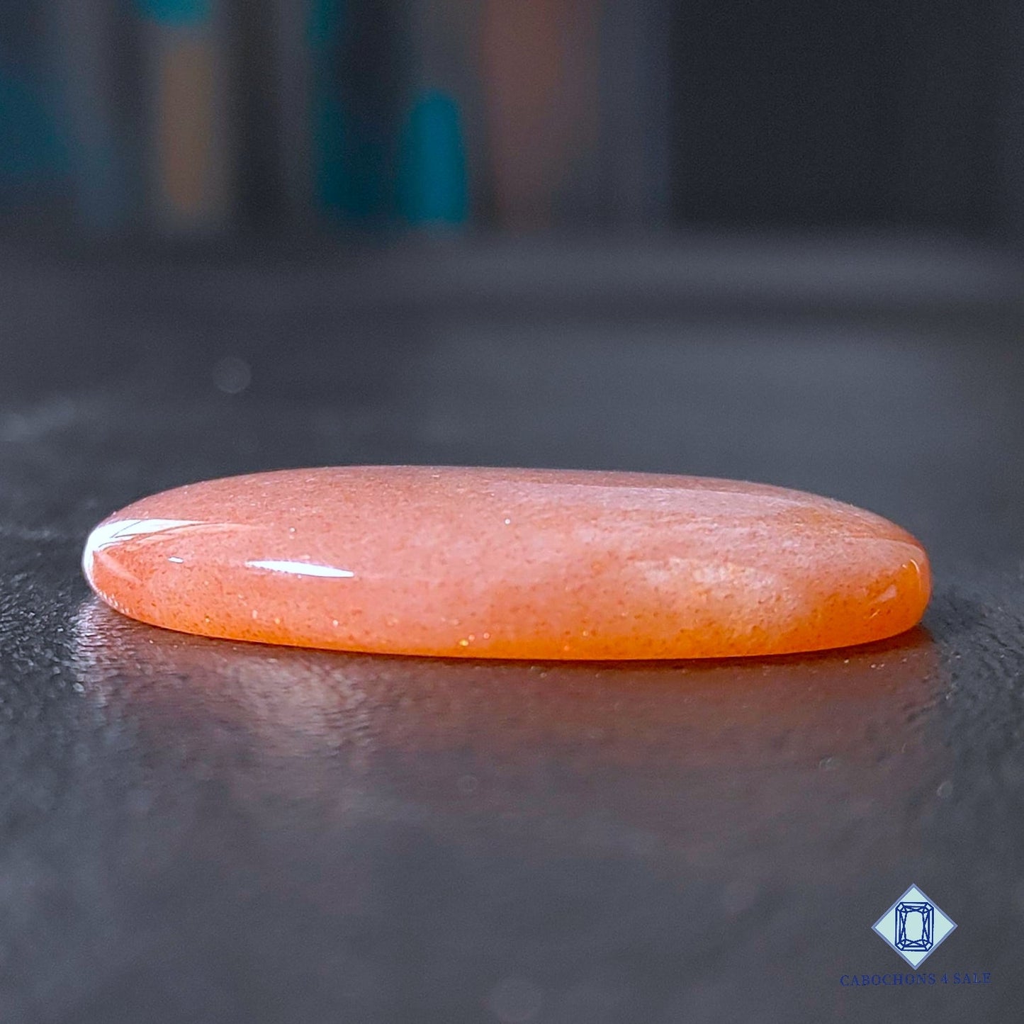 Natural Peach Moonstone Gemstone Oval Cabochons 37*27*6mm from Madagascar available for sale