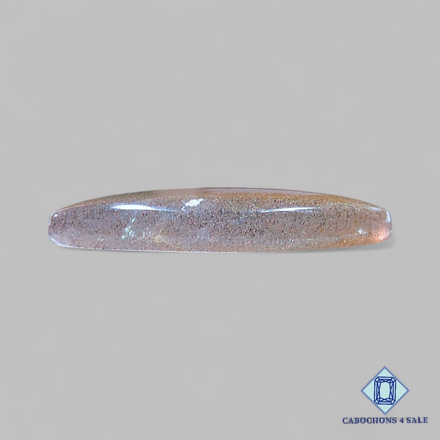 Natural Peach Moonstone Gemstone Fancy Cabochons 45*18*7mm from Madagascar available for sale