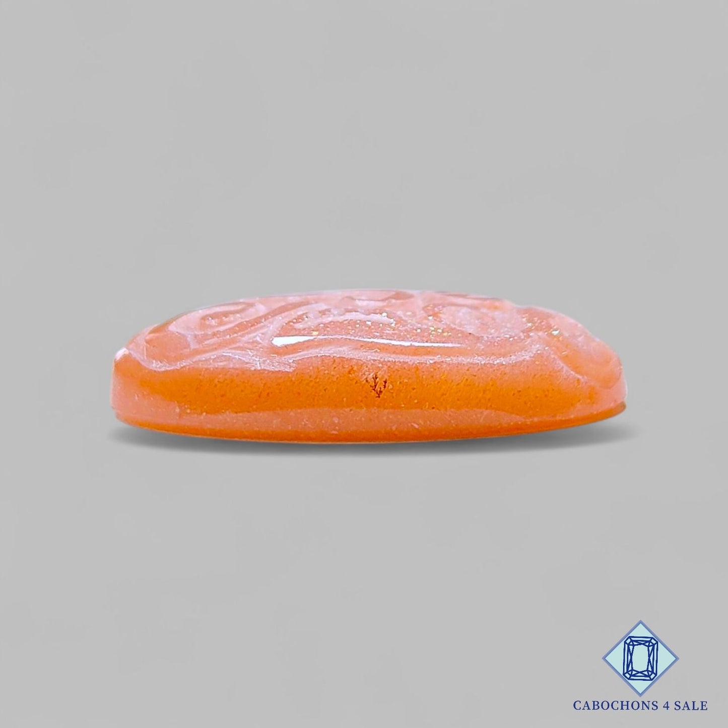 Peach Moonstone Oval Carvings