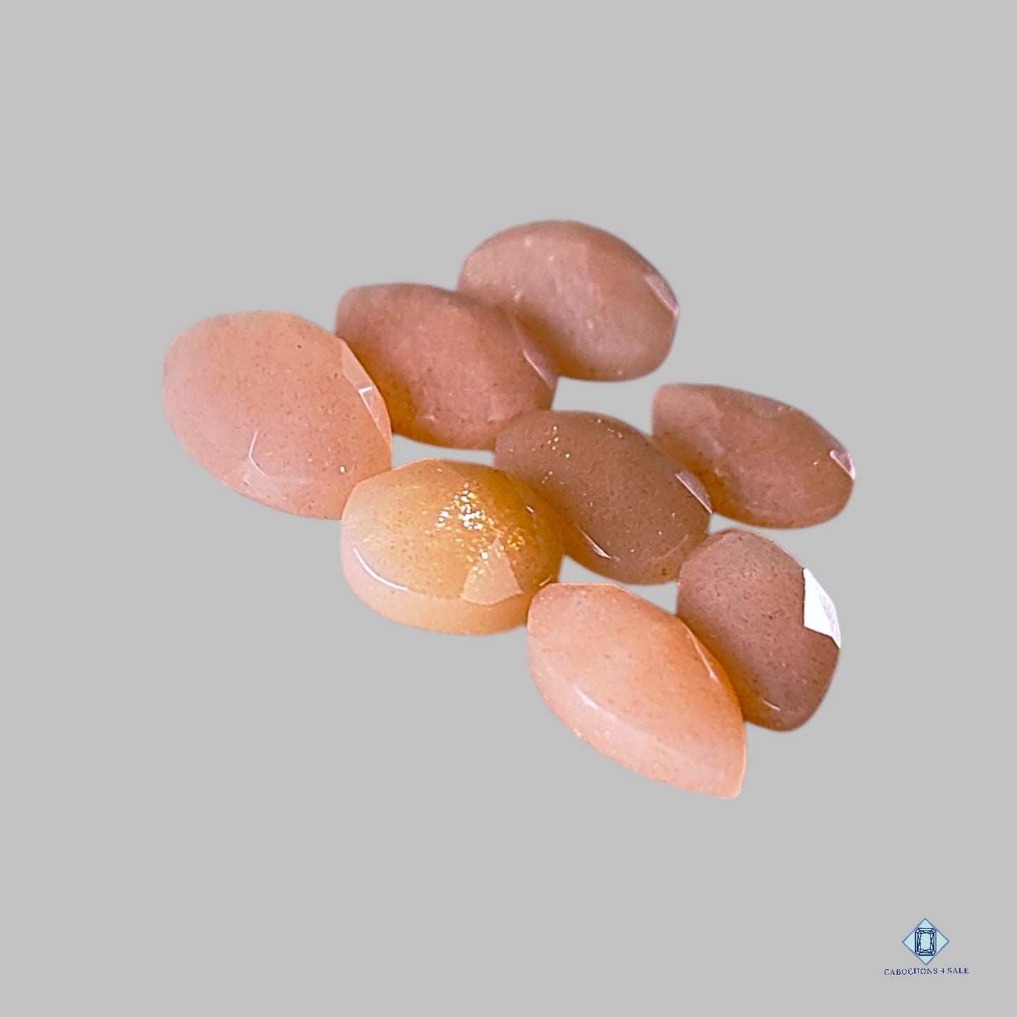 Peach Moonstone Mix Shape Rose Cut
