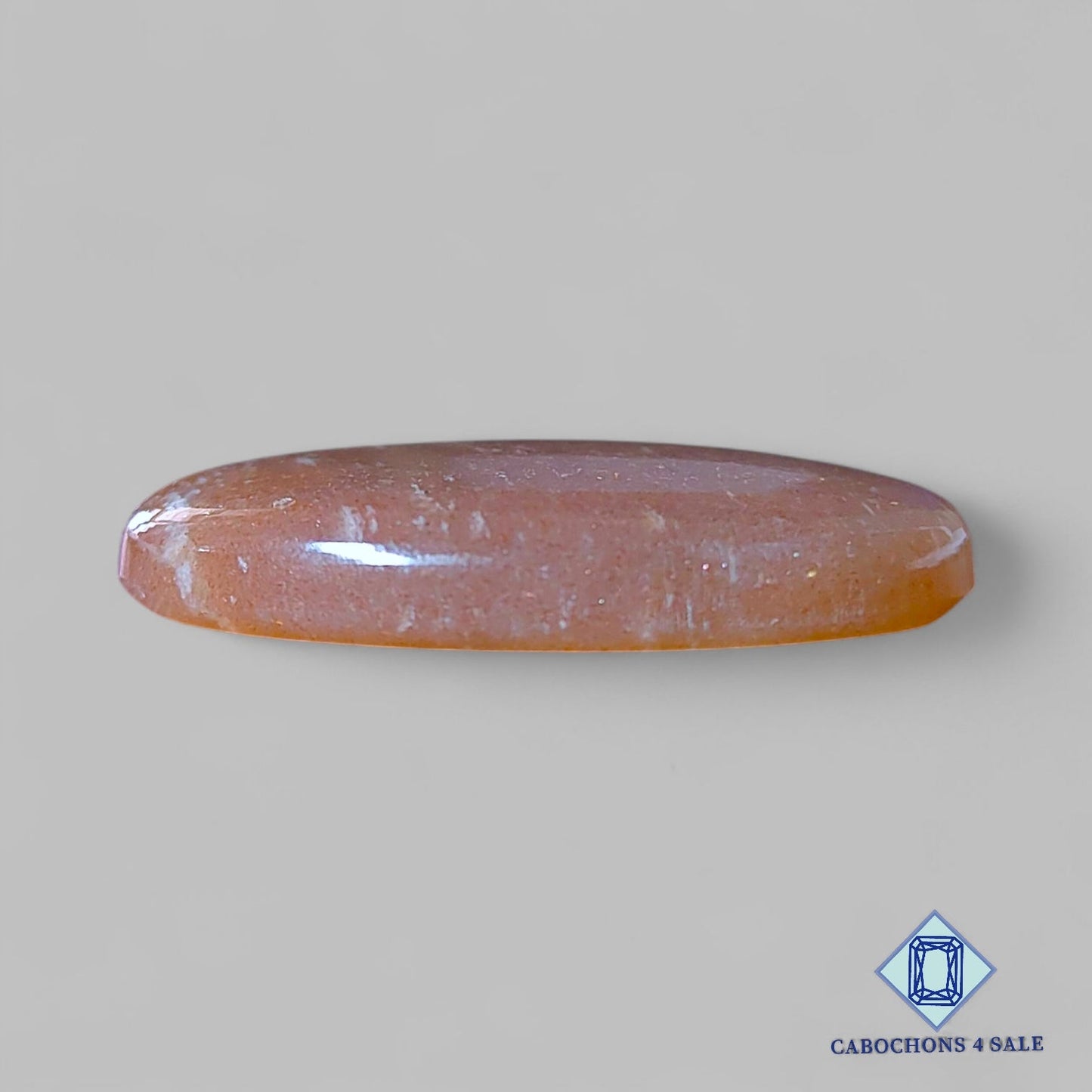 Natural Peach Moonstone Sunstone Gemstone Oval Cabochons 33*24*6mm from Madagascar available for sale