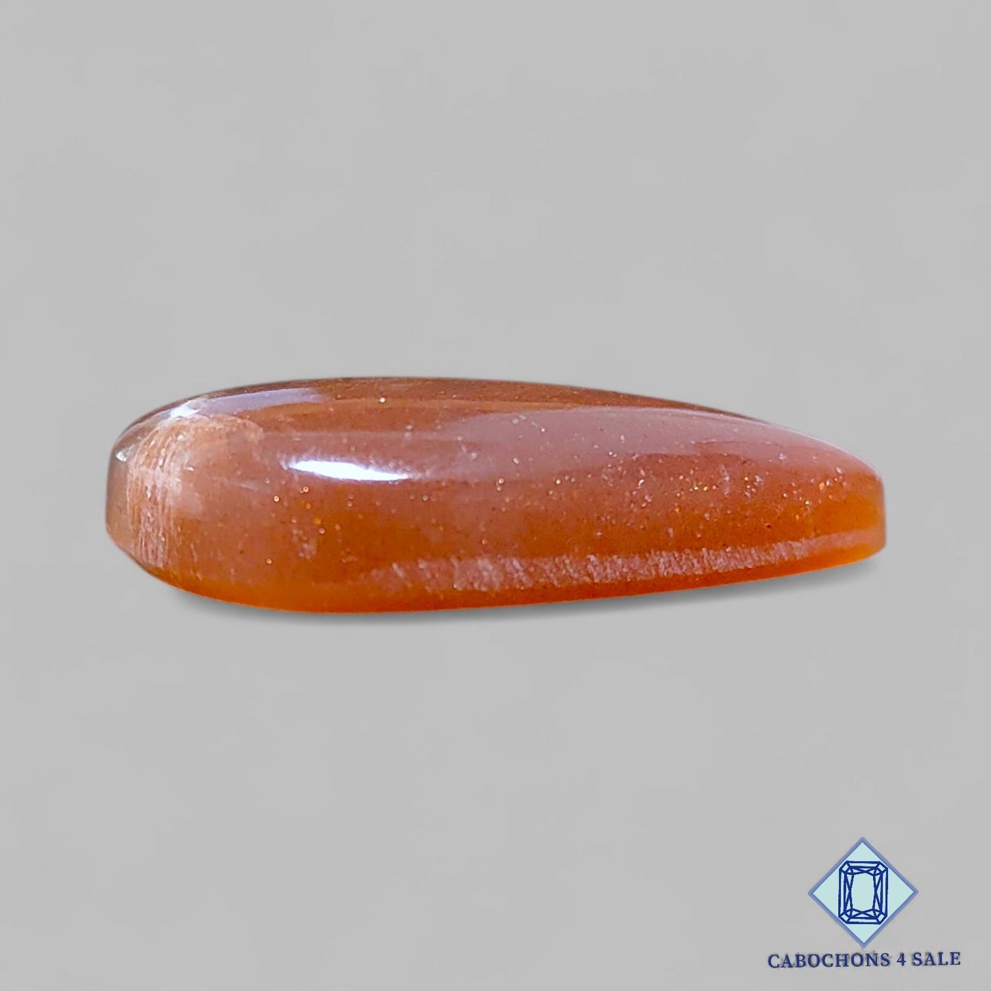 Natural Peach Moonstone With Sunstone Gemstone Pear Cabochons 33*22*8mm from Madagascar available for sale