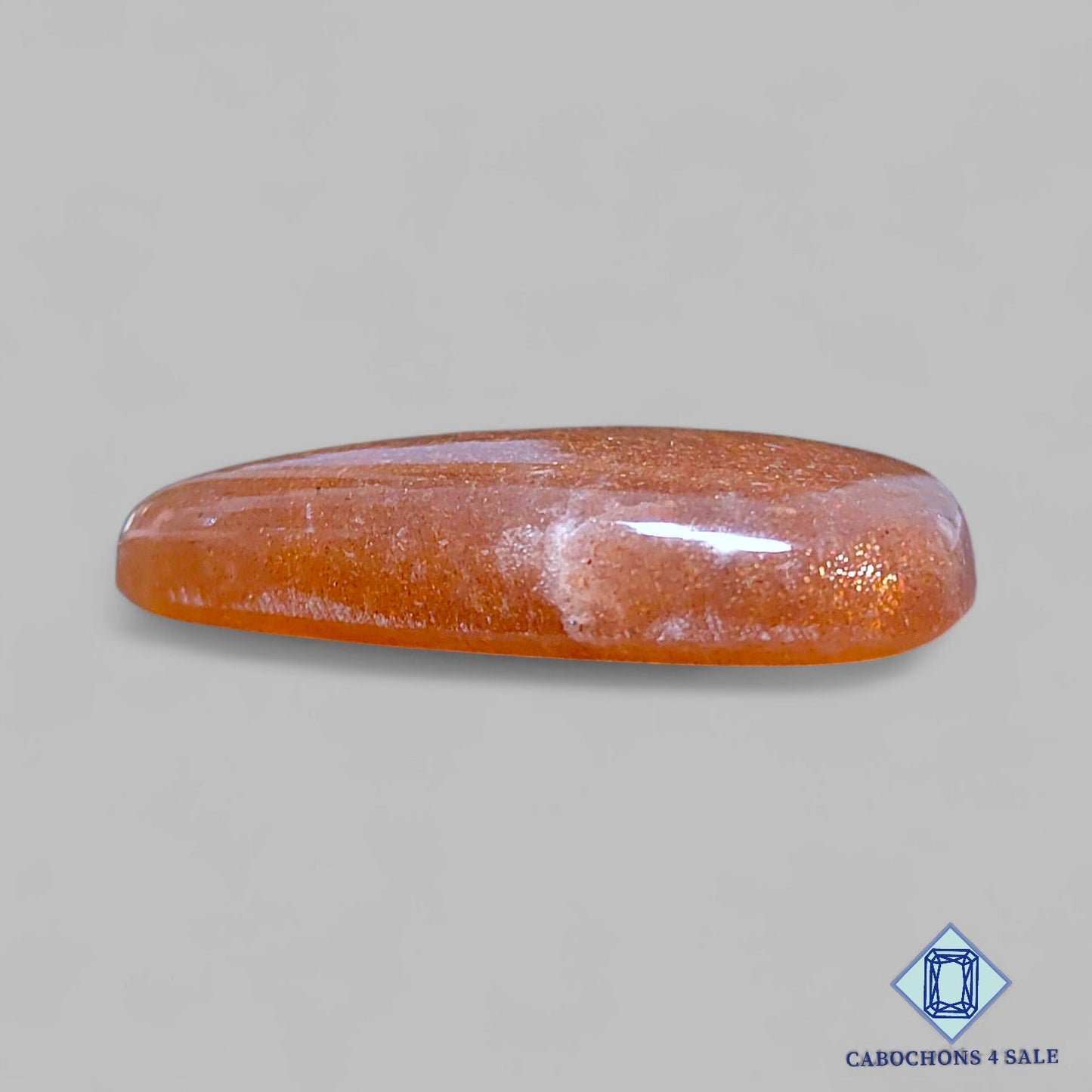 Natural Peach Moonstone With Sunstone Gemstone Pear Cabochons 32*23*7mm from Madagascar available for sale