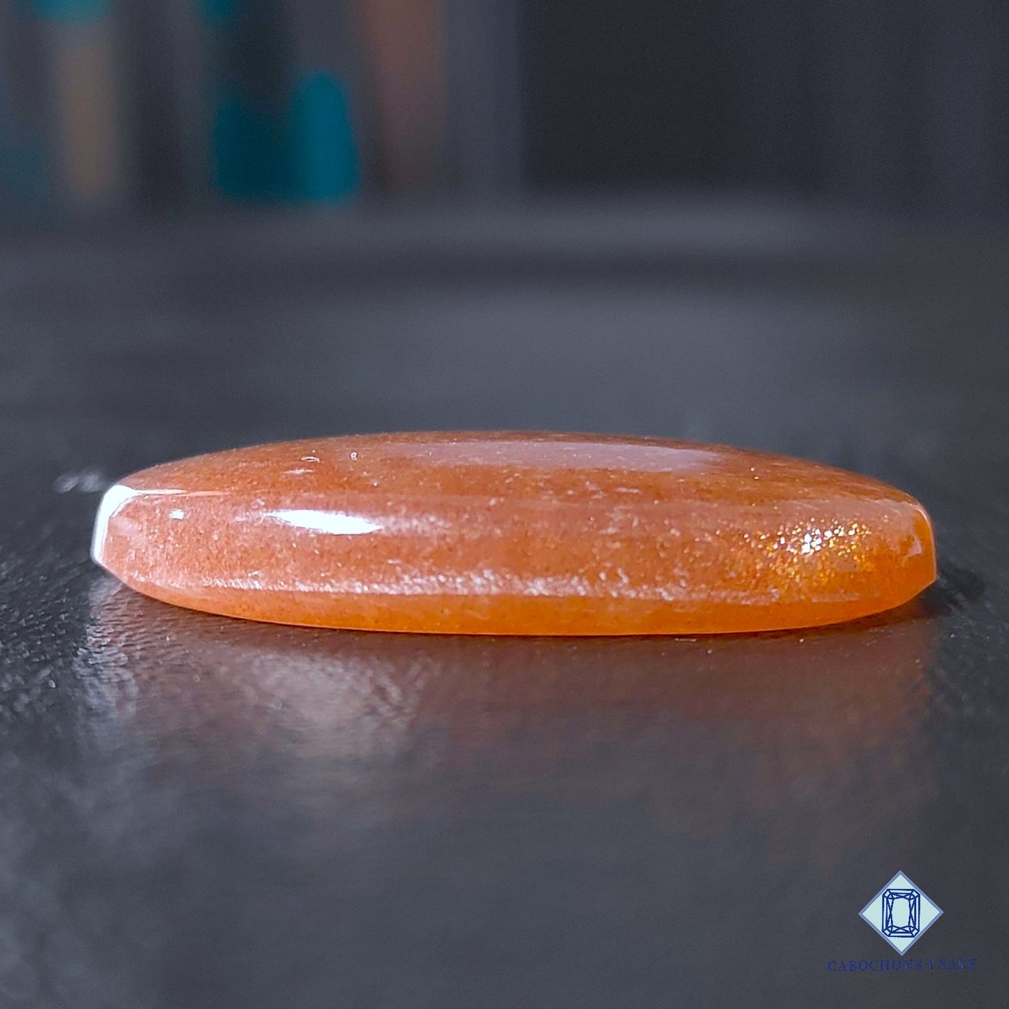 Natural Peach Moonstone with Sunstone Gemstone Oval Cabochons 36*21*6mm from Madagascar available for sale