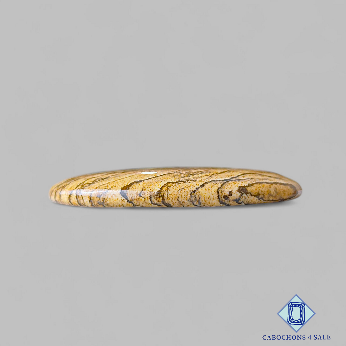 Cabujones ovalados de jaspe con imagen