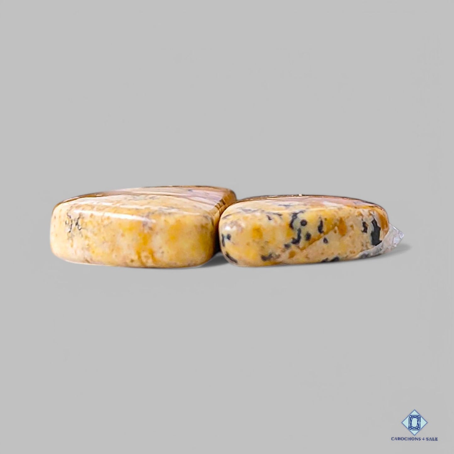 Pares de piedras preciosas de jaspe con imagen natural, 22 x 10 x 4 mm, disponibles para la venta en EE. UU.