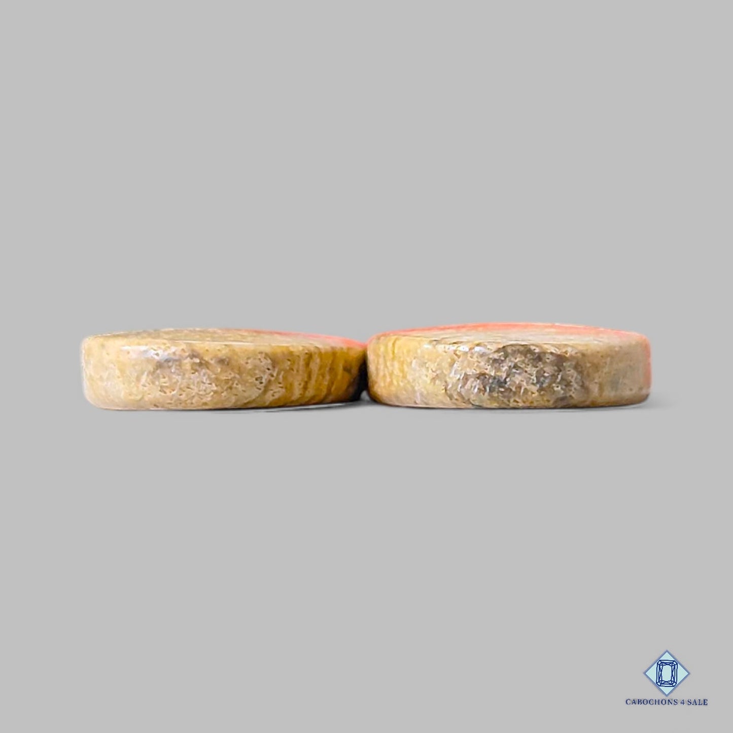 Pares de piedras preciosas de jaspe ovaladas con imagen natural de 23 x 13 x 4 mm, disponibles para la venta en EE. UU.