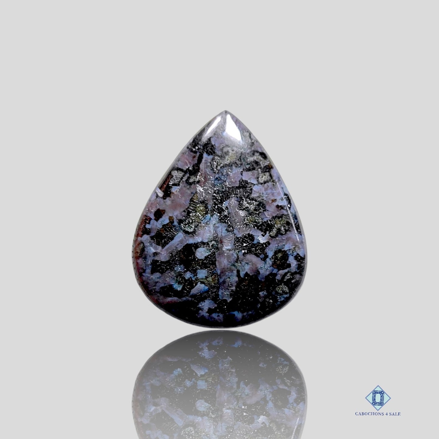 Larvikit-Birnen-Cabochons