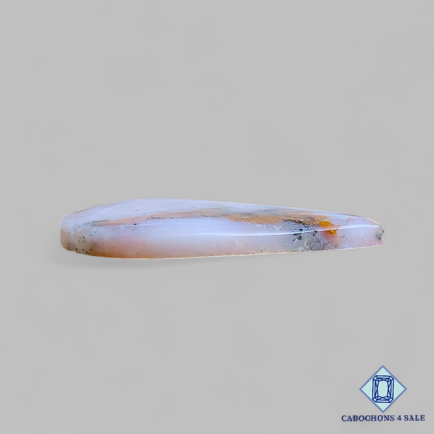 Natural Pink Opal Moss Agate Gemstone Pear Cabochons 37*27*4mm From Peru available for sale