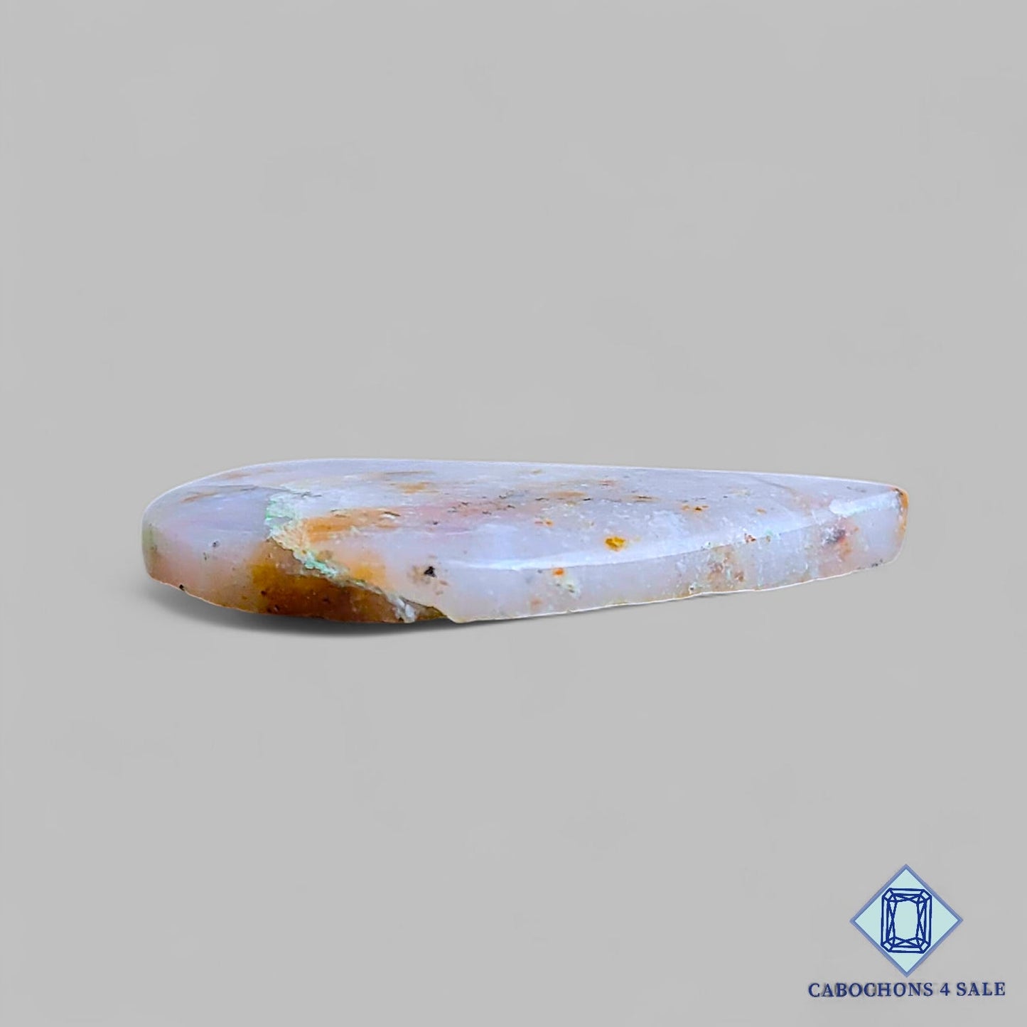 Natural Pink Opal Moss Agate Gemstone Pear Cabochons 33*25*4mm From Peru available for sale