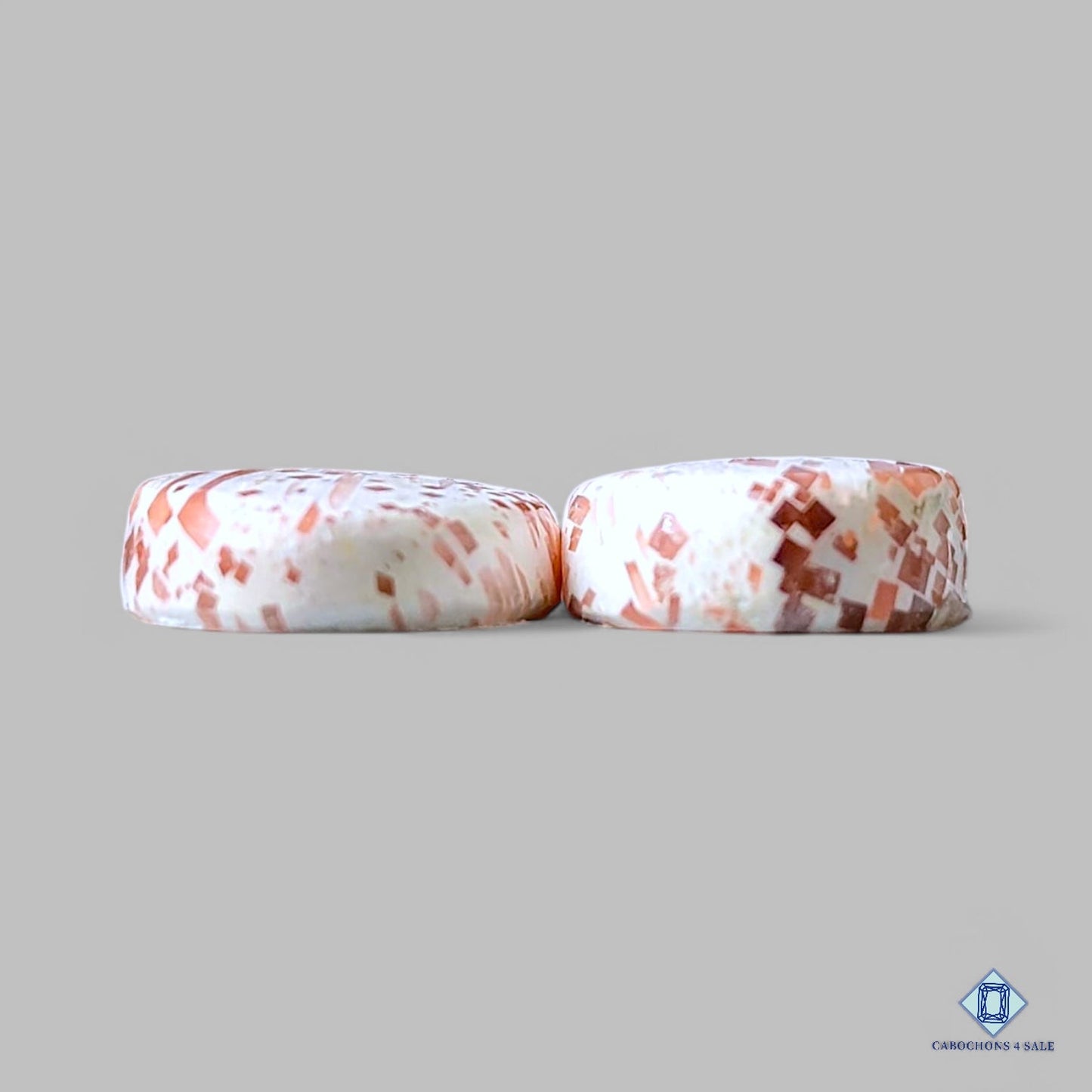 Natural Pink Scolecite Gemstone Oval Pairs 25*12*5mmfrom India available for sale