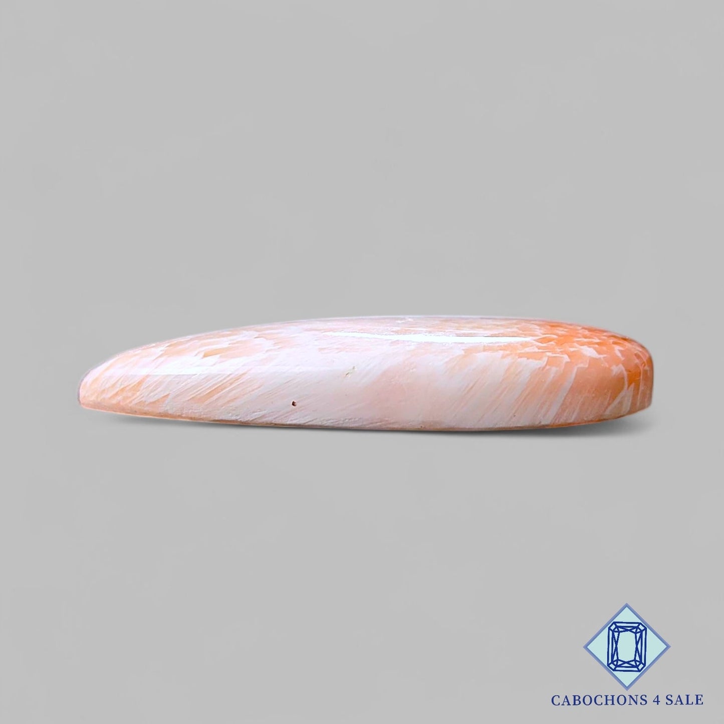 Natural Pink Scolecite Gemstone Pear Cabochons 41*17*6mm from India available for sale