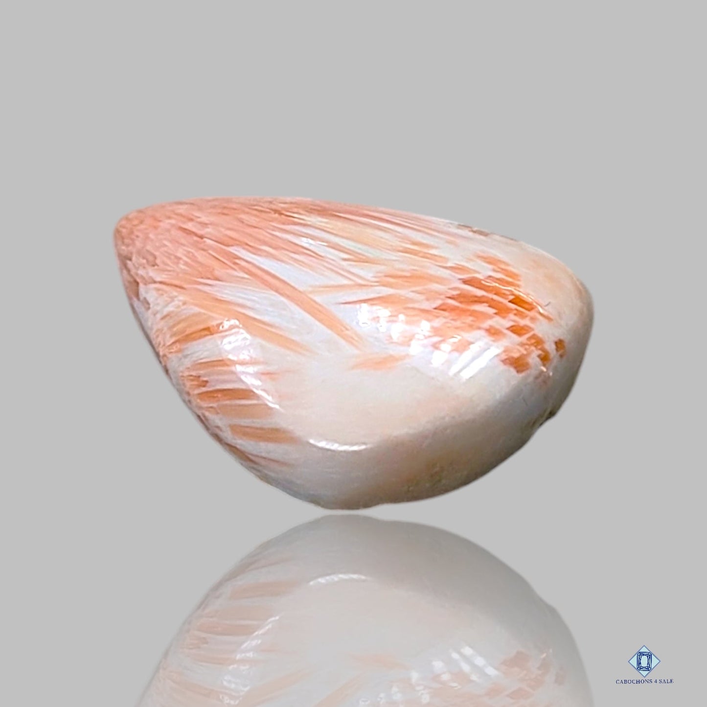 Cabujones de pera de escolecita rosa