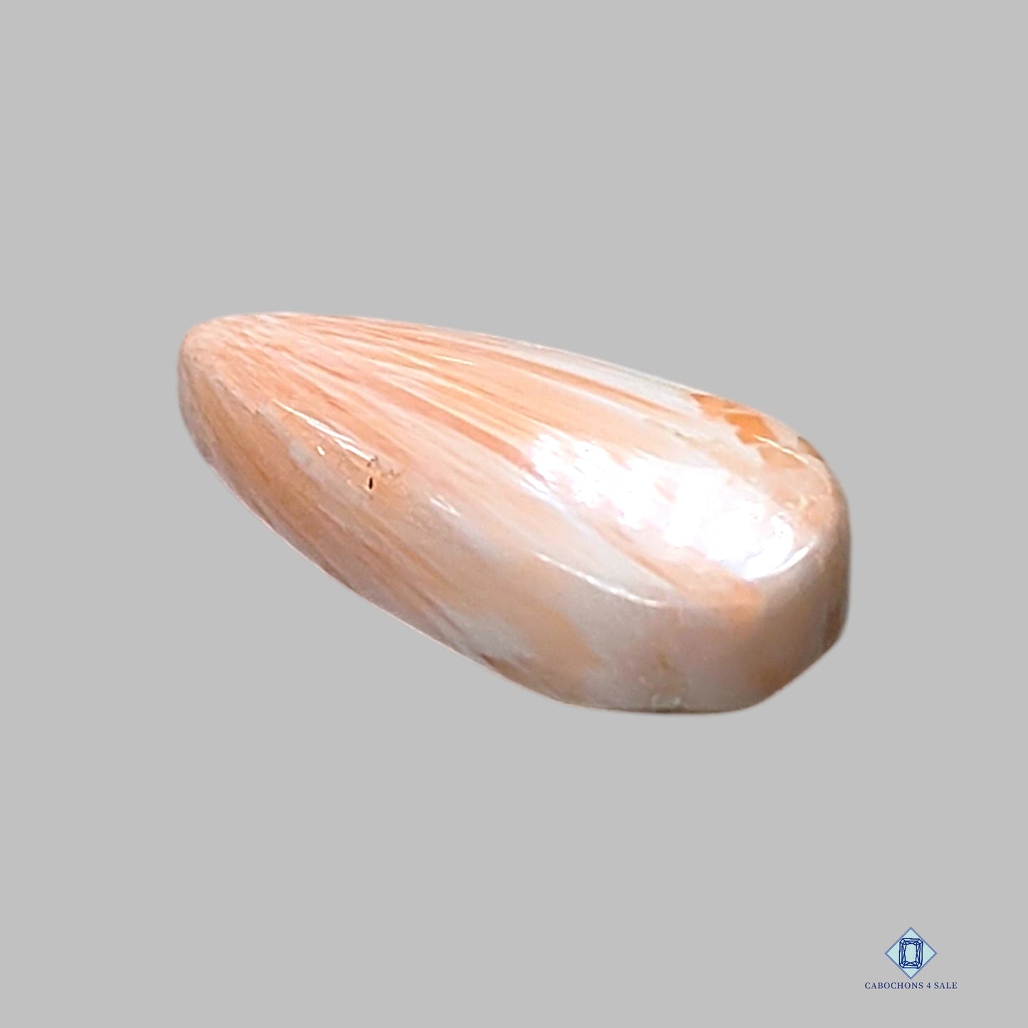 Cabujones de pera de escolecita rosa