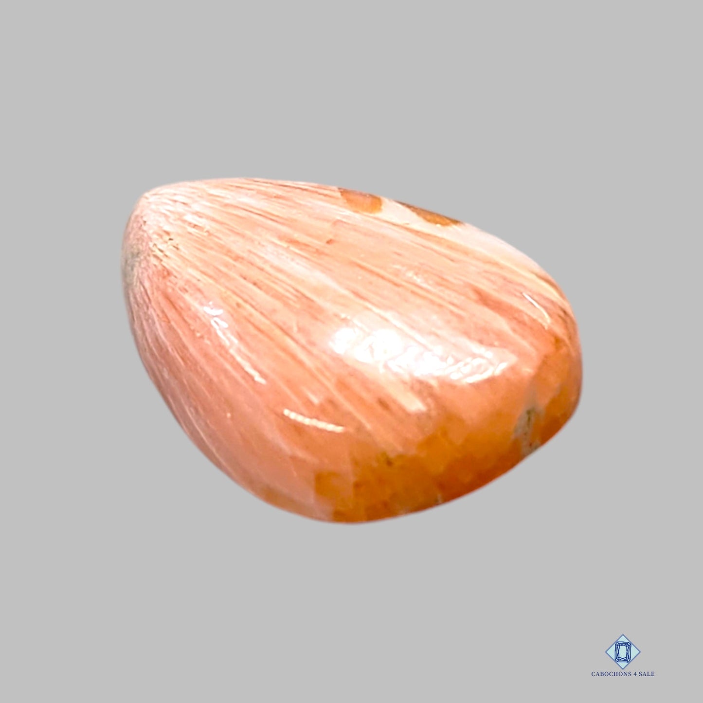 Cabujones de pera de escolecita rosa