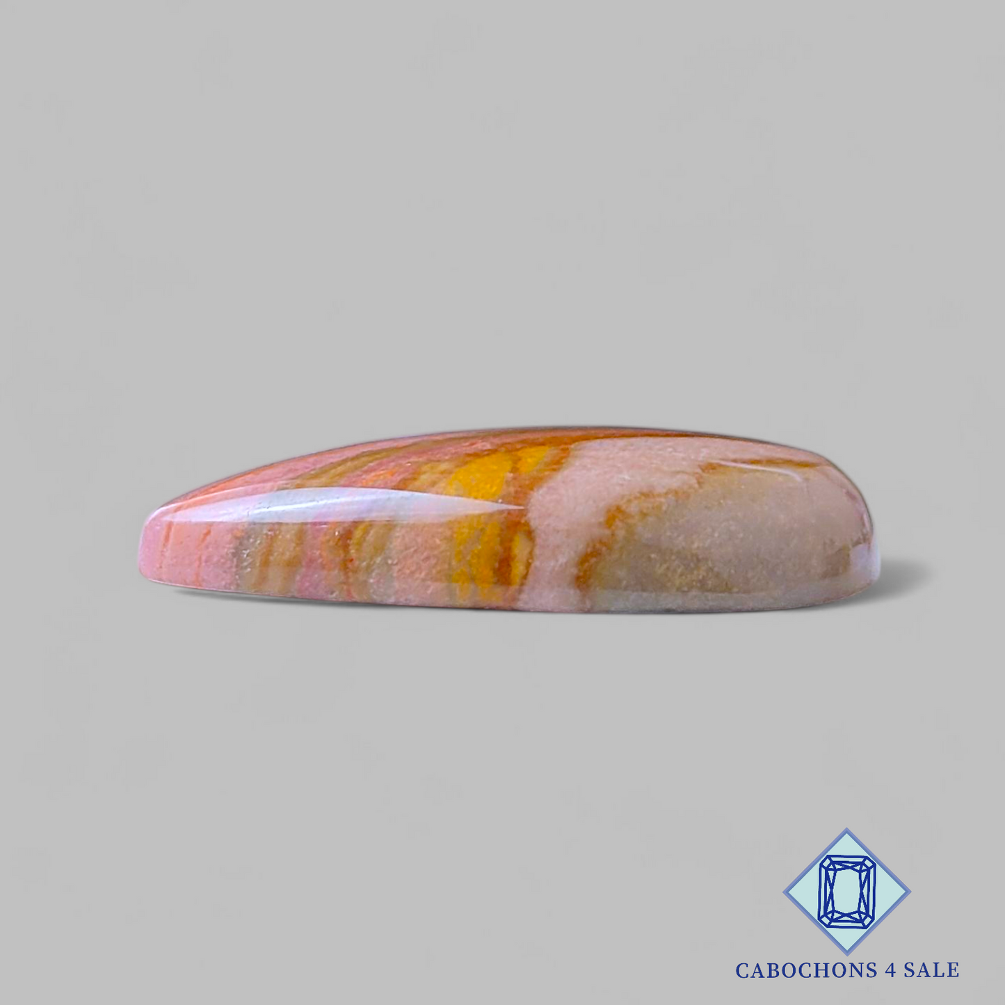 Cabujones de jaspe policromado en forma de pera, 29 x 18 x 6 mm