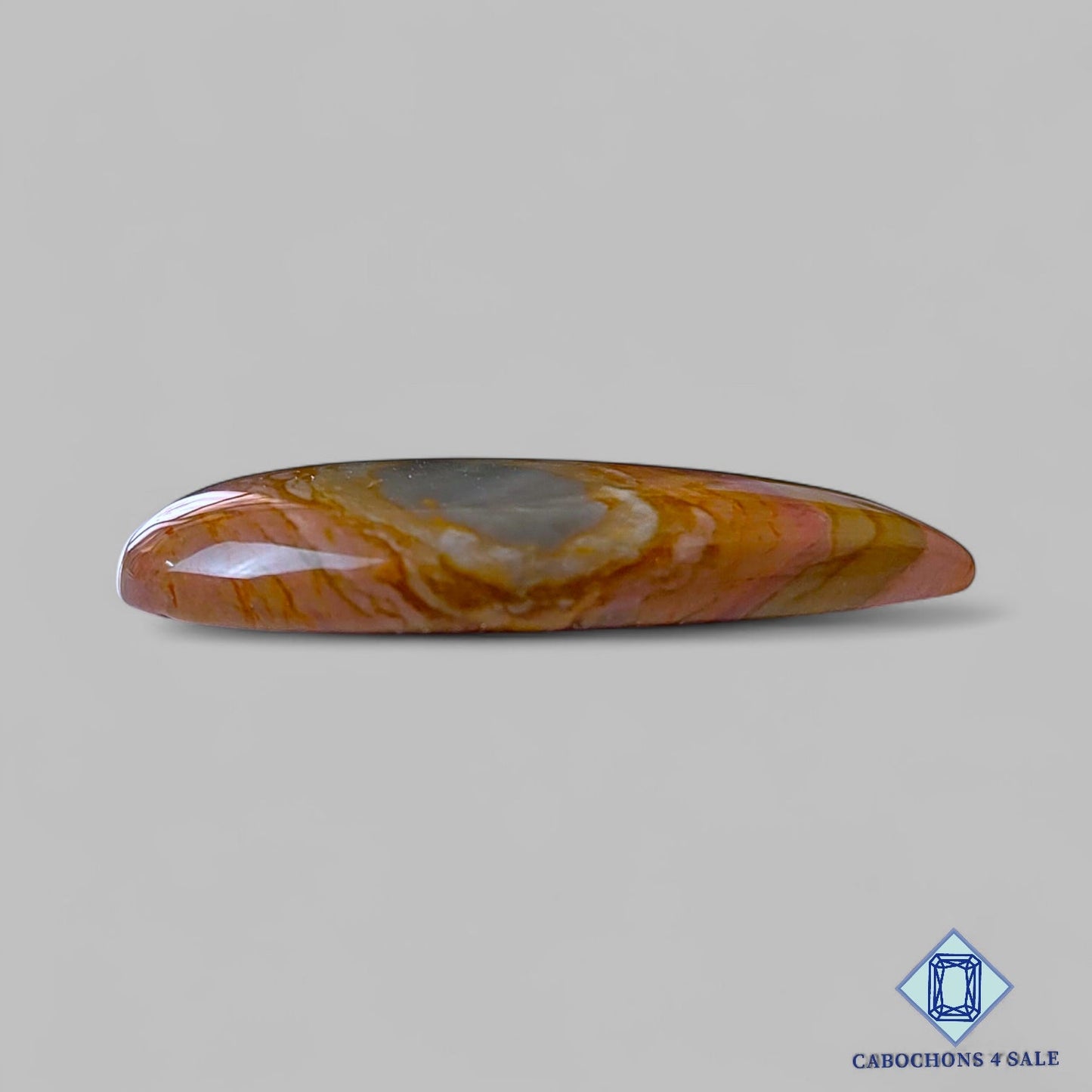 Cabujones de jaspe policromado natural en forma de pera de 40 x 21 x 6 mm de Madagascar, disponibles para la venta.