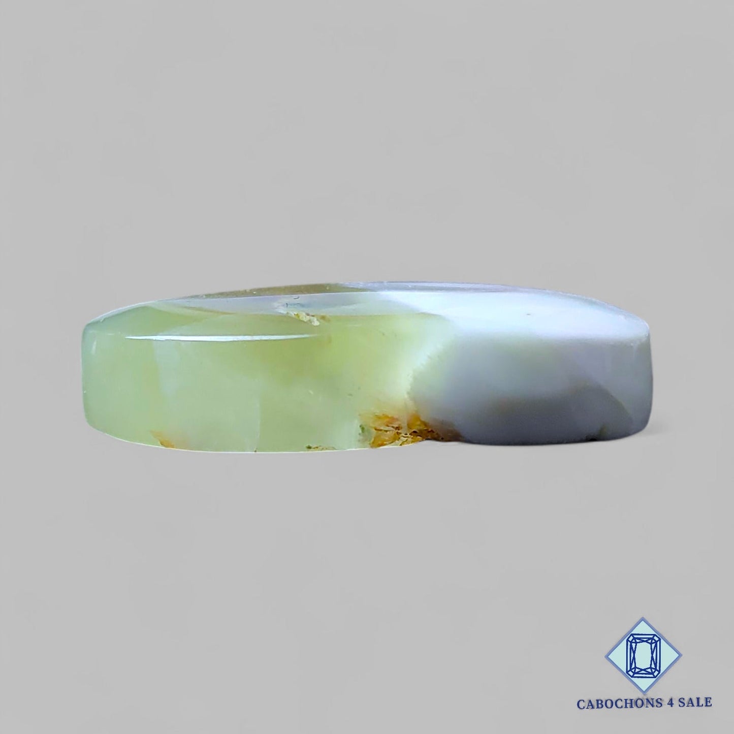 Natural Prehnite Gemstone Oval Cabochons 35*26*8mm from South Africa available for sale