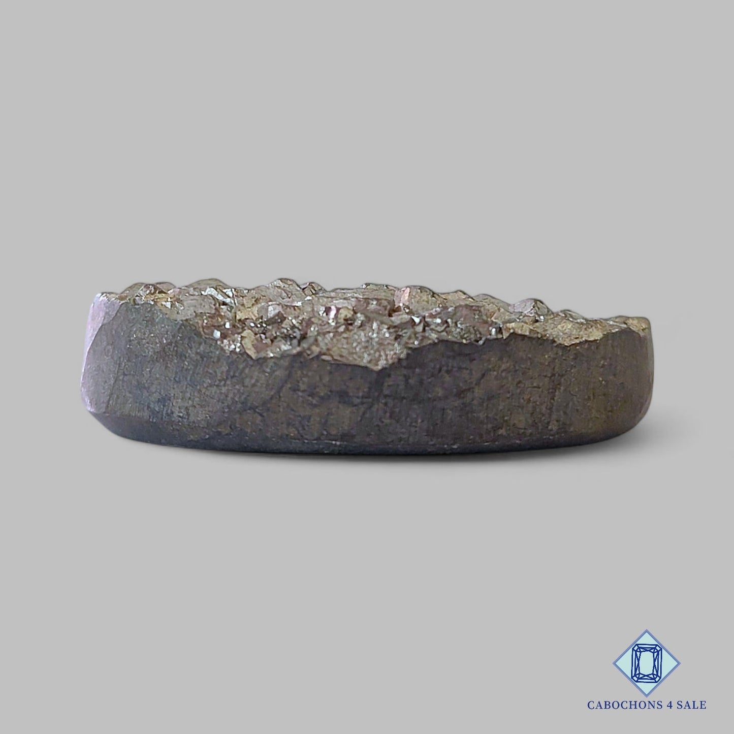 Natural Pyrite Gemstone Oval Druzy 32*23*8mm from Peru available for sale