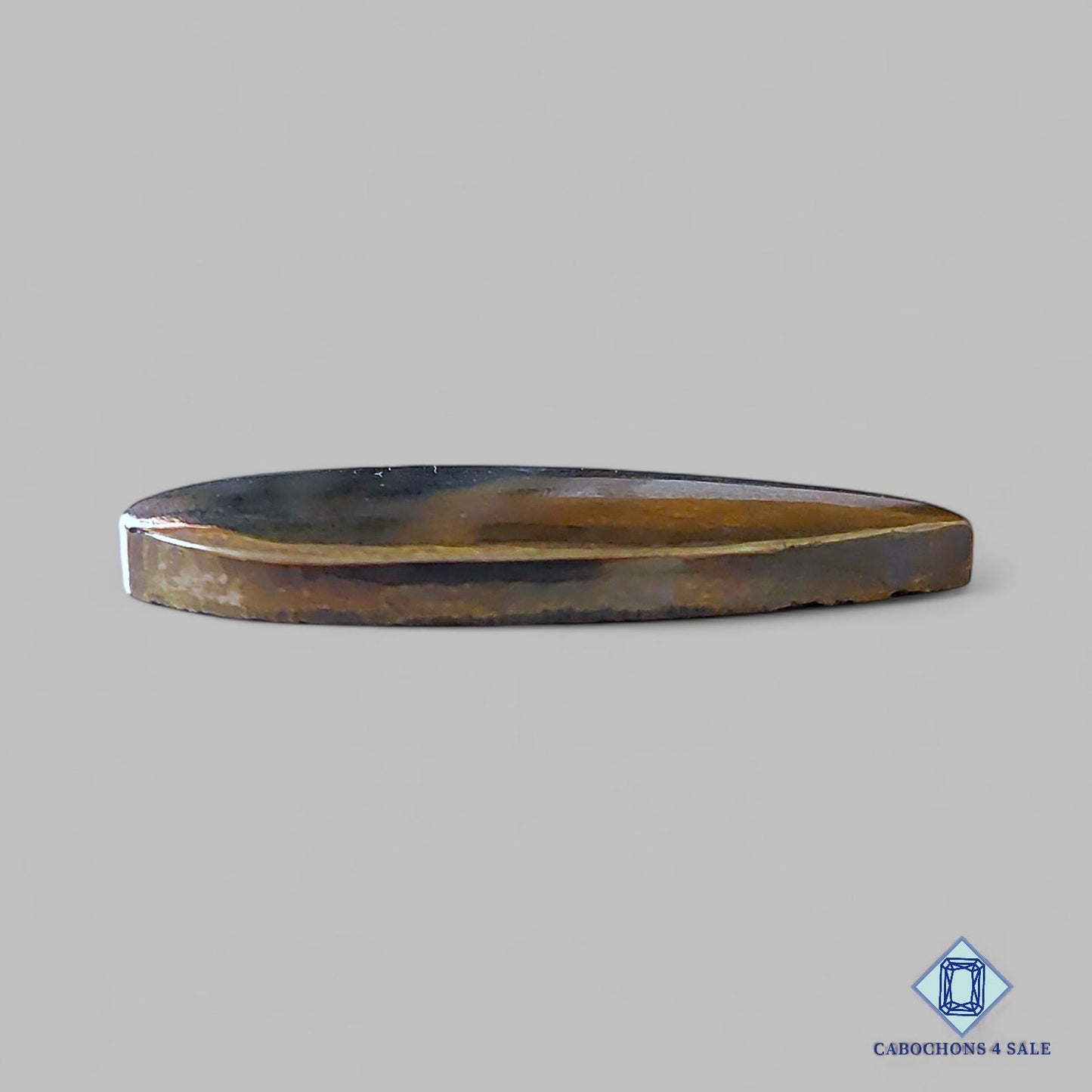 Natural Pyrite Gemstone Pear Cabochons 34*19*4mm from Peru available for sale