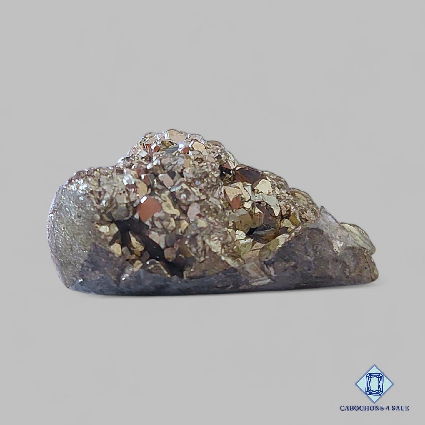 Natural Pyrite Gemstone Pear Druzy 27*17*12mm from Peru available for sale