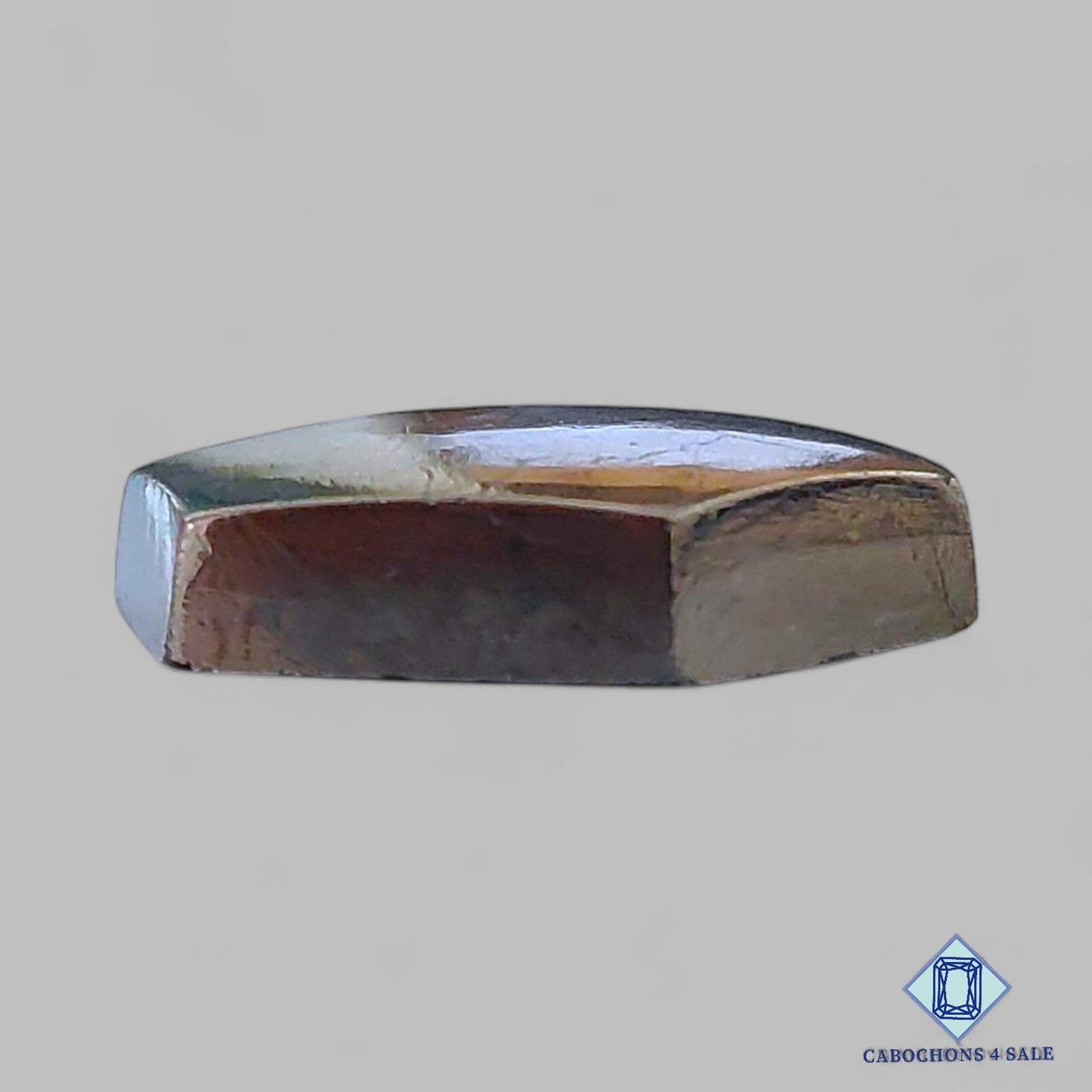 Cabujones hexagonales de pirita natural de 27 x 22 x 6 mm, de Perú, disponibles para la venta.