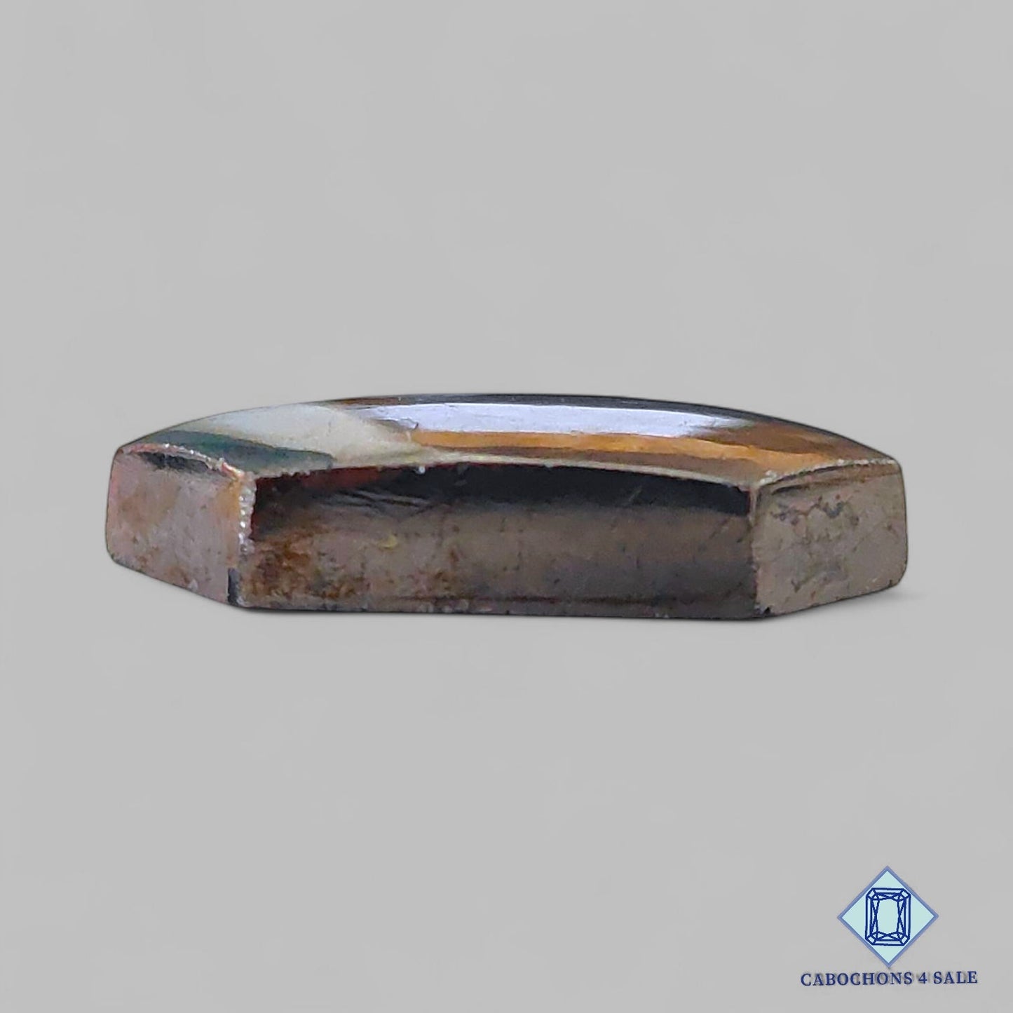 Natural Pyrite Gemstone Hexagon Cabochons 27*15*5mm from Peru available for sale