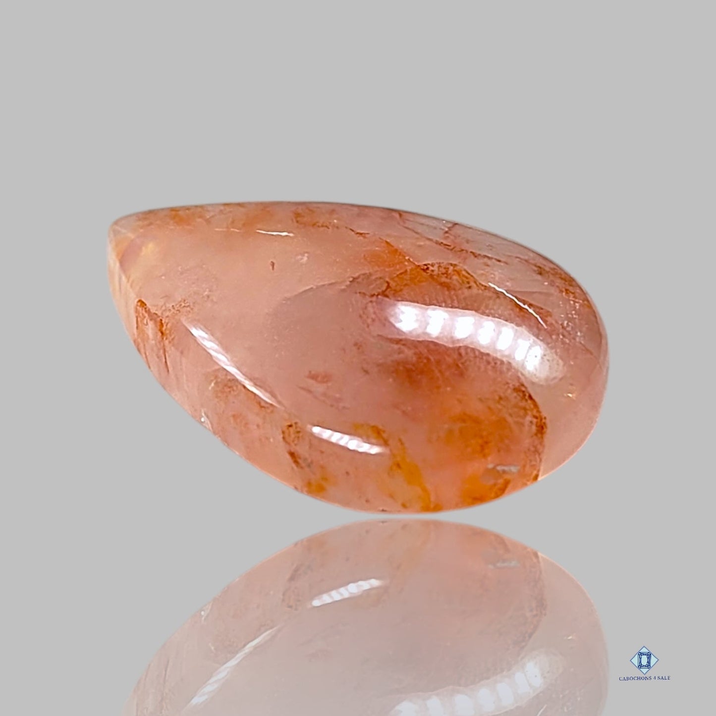 Cabujones de pera y cereza roja