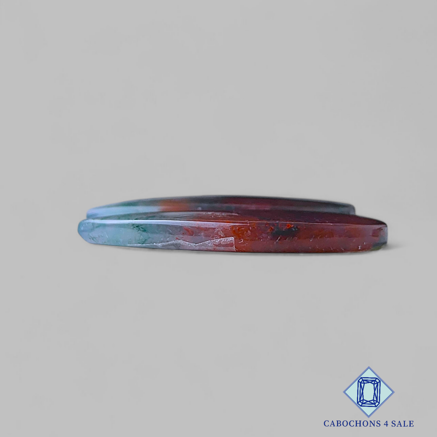 Pares de peras de ágata musgosa roja