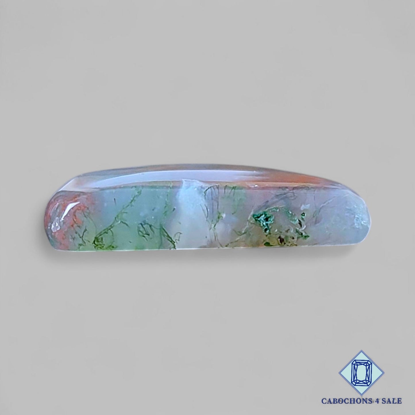 Natural Red Moss Agate Gemstone Fancy Cabochons 24*19*5mm from India available for sale