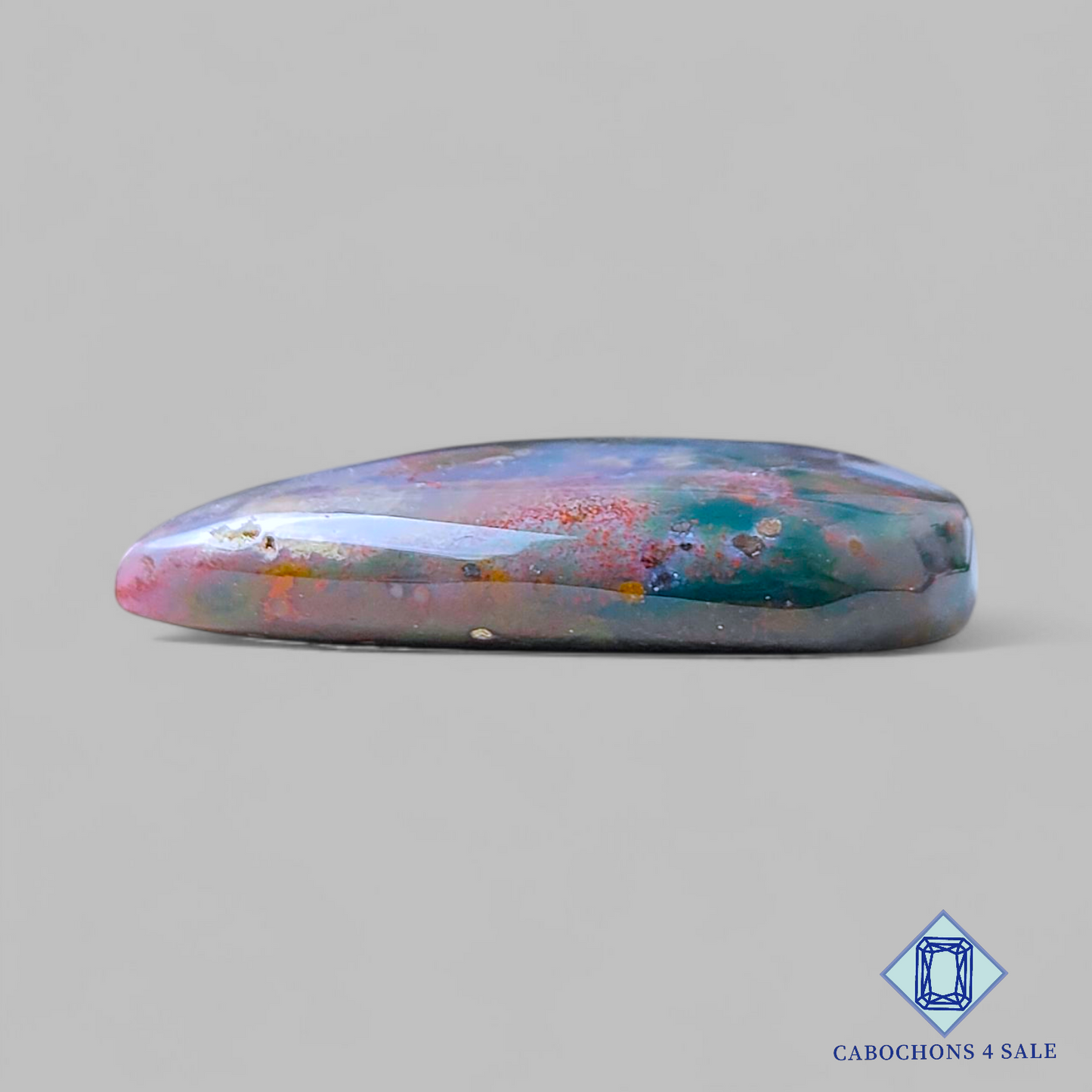 Red Moss Agate Pear Cabochons