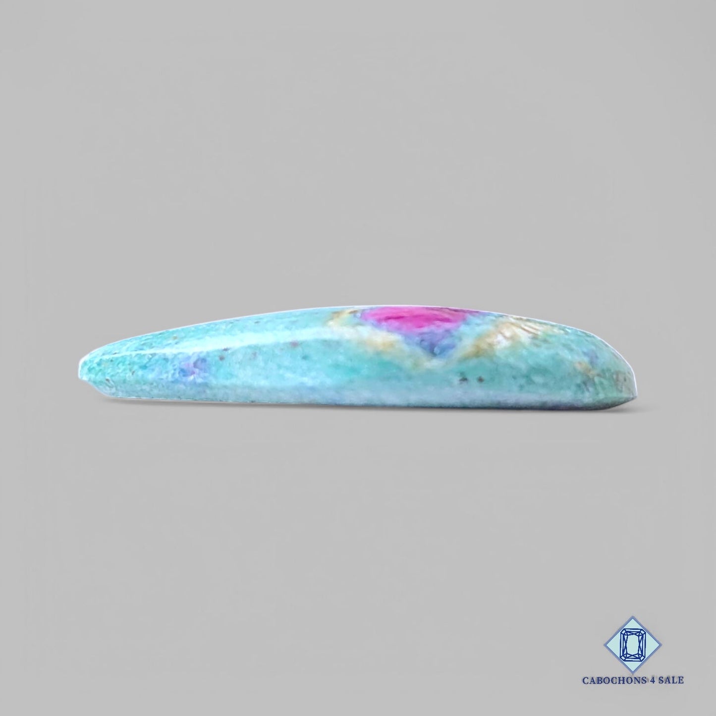 Natural Ruby Fuchsite Gemstone Pear Cabochons 27*14*5mm from Tanzania available for sale